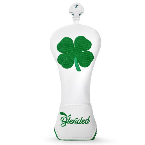 Golf Club Covers Embroidery Green Lucky Clover Fariway Wood Headcover 3 Wood Head Cover Leather Golf Headcover for Most Brand (for Fariway Wood)