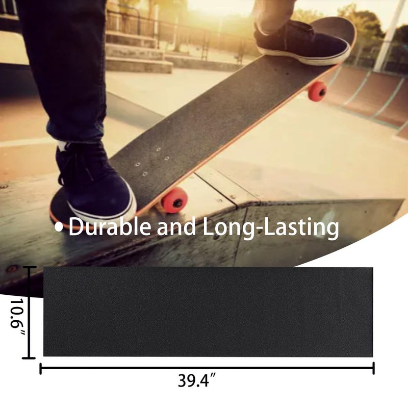 MYANGHAOT Premium Skateboard Grip Tape 39.4” - Single Sheet, Superior Traction Non Slip Tape for Skateboard, Stair (Black)