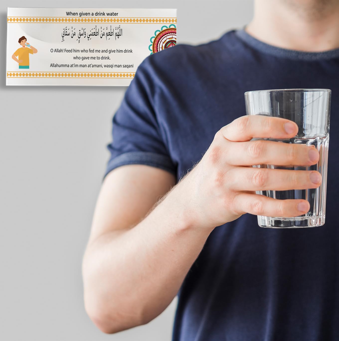 Set of 30 Islamic Quran Quotes with Arabic Letters Wall Decor Stickers - 7.8x3.5 in - Ramadan Eid Gifts for Muslim Men and Women - Duas for Kids Education