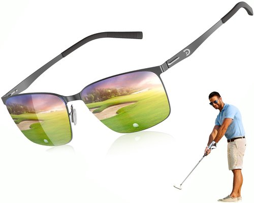Xoxocos ‌Golf Sunglasses for Men - Polarized HD Lenses for Enhanced Green Reading, UV400 Protection & Glare Reduction - Lightweight & Stylish for Golf, Fishing & Driving‌