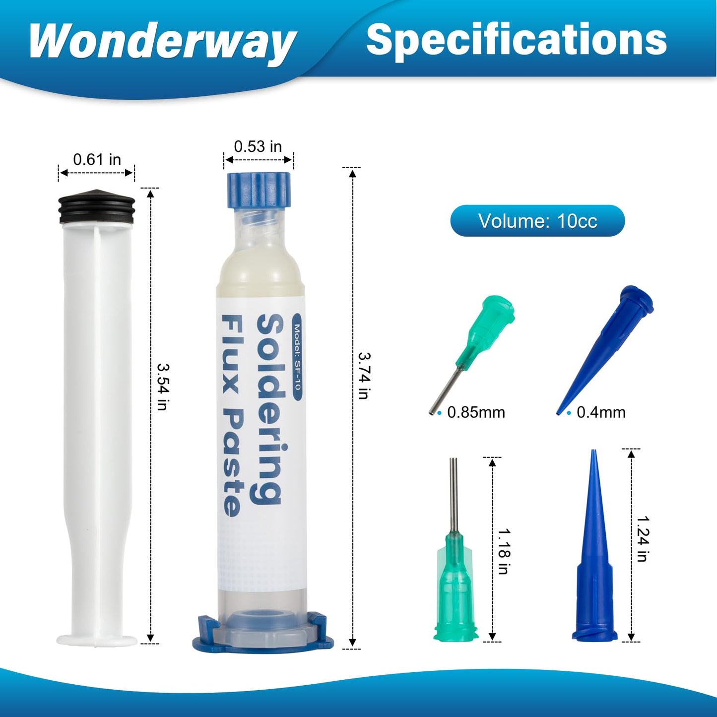 10Ft Desoldering Wick Braid Remover Solder (1 Pack) & Lead-Free Solder Flux For Electronics Soldering, No Clean 10cc (2 Packs) Supplied By Wonderway