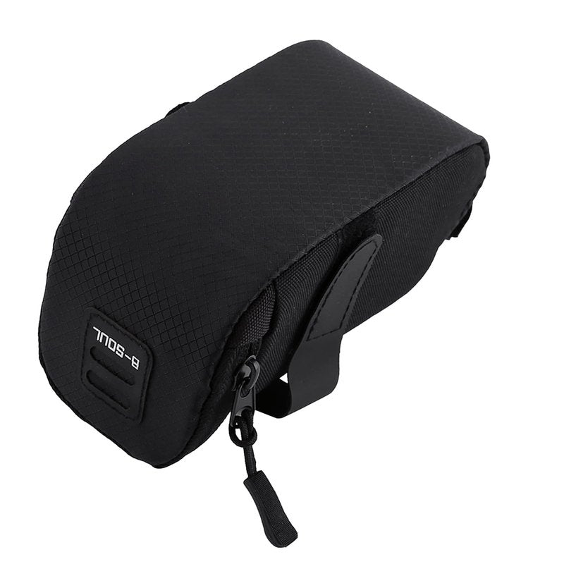 ZAWELIYO Lightweight Rear Saddle Storage Saddle Bag Cycling Seat Storage Bag bike saddle bag with light for Cycling Under Seat Black Blue Red (Black)