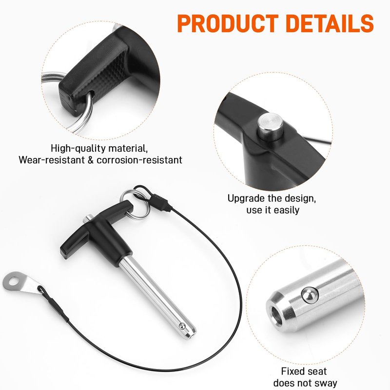 YIBEICO Replacement Seat Locking Pin for Mobility Scooter
