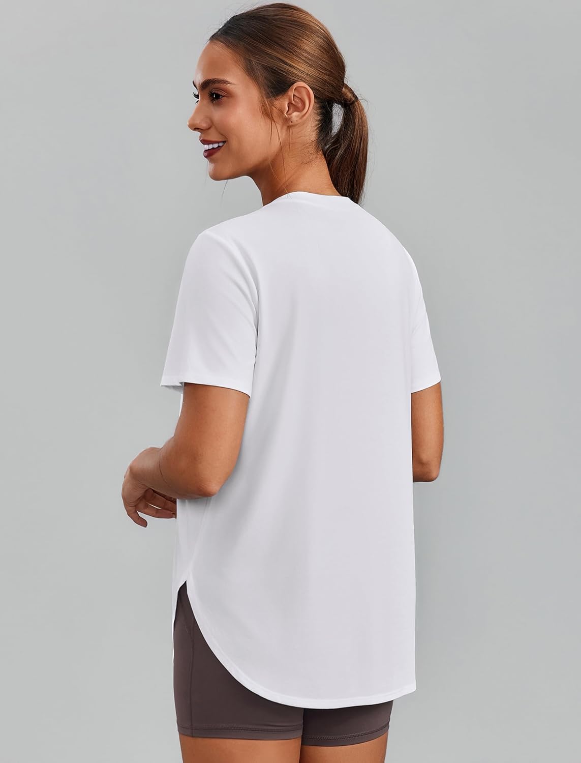 PINSPARK Workout Tops for Women - Short Sleeve Athletic Shirts | UPF 50+ Quick Dry for Gym & Hiking (S-3XL)