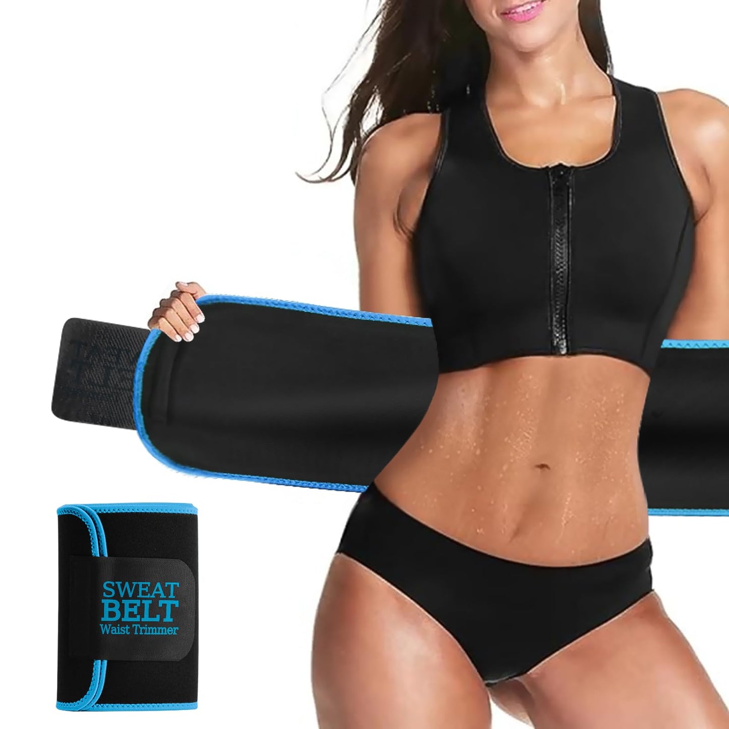 AMZBOSS Waist Trainers for Women Belly Fat, Waist Sweat Band for Women, BU2