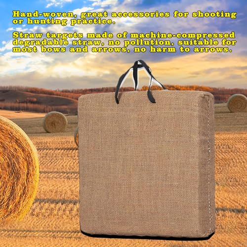 Straw Archery Target for Backyard Practice - 17.7 x 17.7 inches, Durable Bow and Target