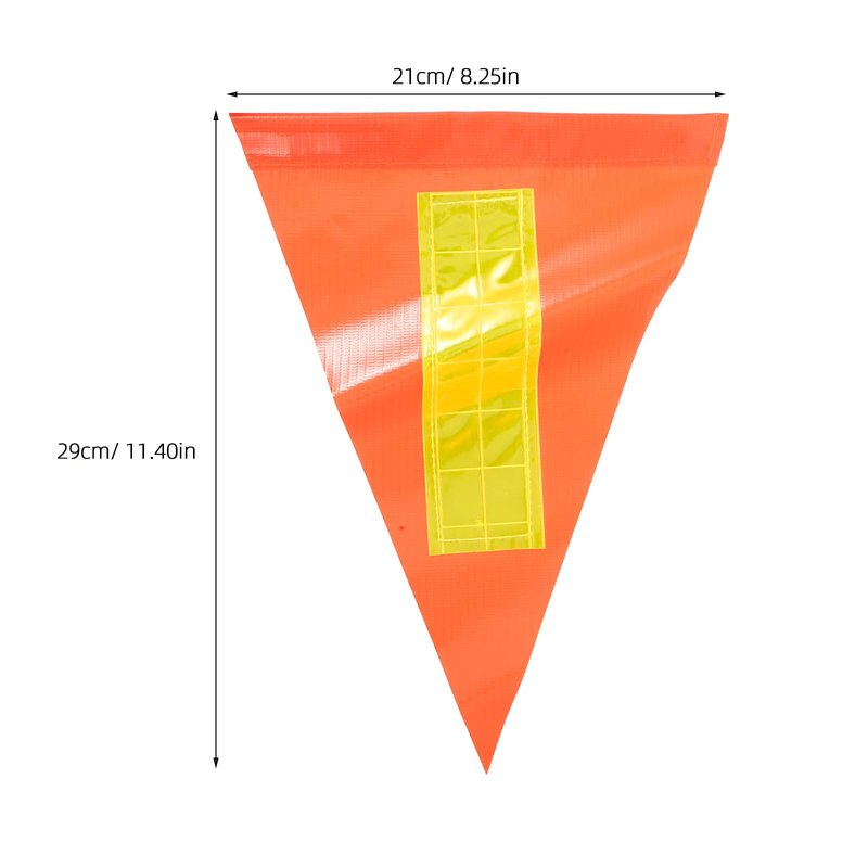 OUNONA Reflective Golf Cart Safety Flag Telescopic Triangle Flag Pole Adjustable for Wheelchair Mobility Scooter High Visibility Safety 20.47X11.81 Inches