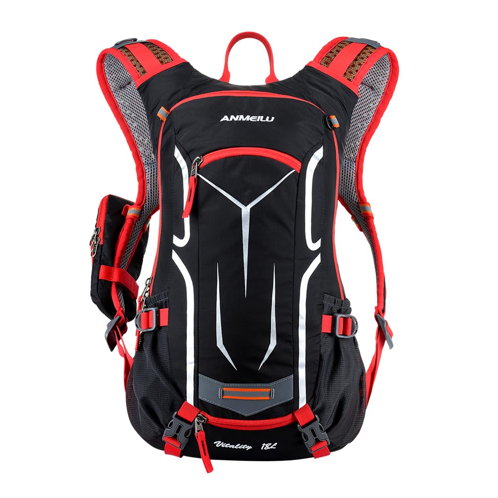 Outdoor Cycling Backpack, Bicycle Backpack, Water Bag Backpack, Mountain Hiking Backpack (red, Single Backpack)