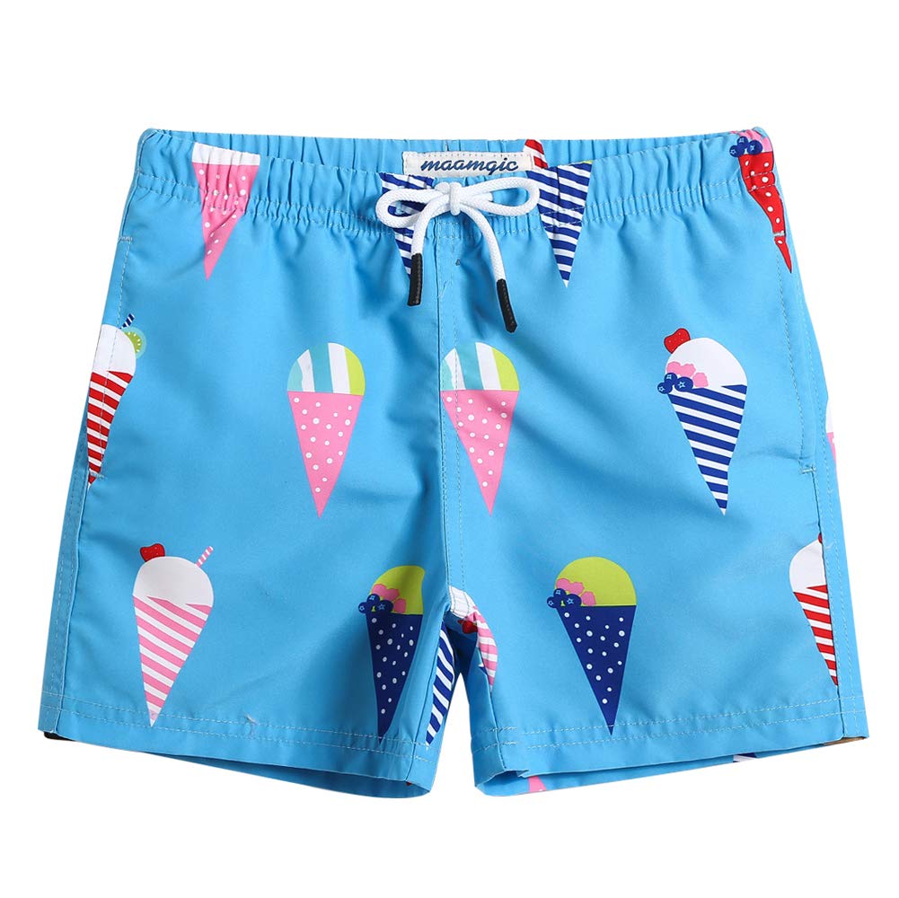 maamgic Boys Swim Trunks Toddler Swim Shorts Little Boys Bathing Suit Swimsuit Toddler Boy Swimwear,Ice-Lake Blue,14 T