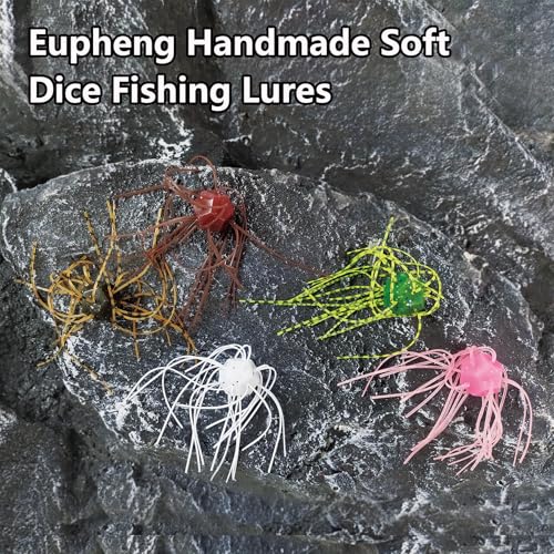 Soft Dice Fishing Lures with Lifelike Tentacles - Green, 10PCS