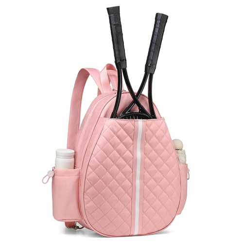 SUIKIHUM Convertible Tennis Sling Bag Crossbody Backpack Waterproof Reversible Tennis Racket Bags for Women Men (Pink)