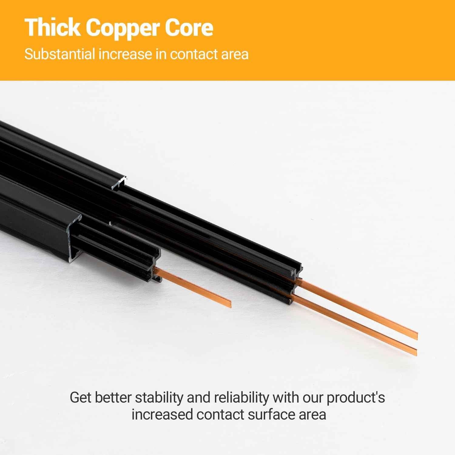 VANoopee 13FT H Track Lighting Rails Black, H Type Track Lighting Kit with Floating Canopy Connector, End Caps, Live End Feeds, I T & L Connectors, Compatible with Single Circuit H Style Track System