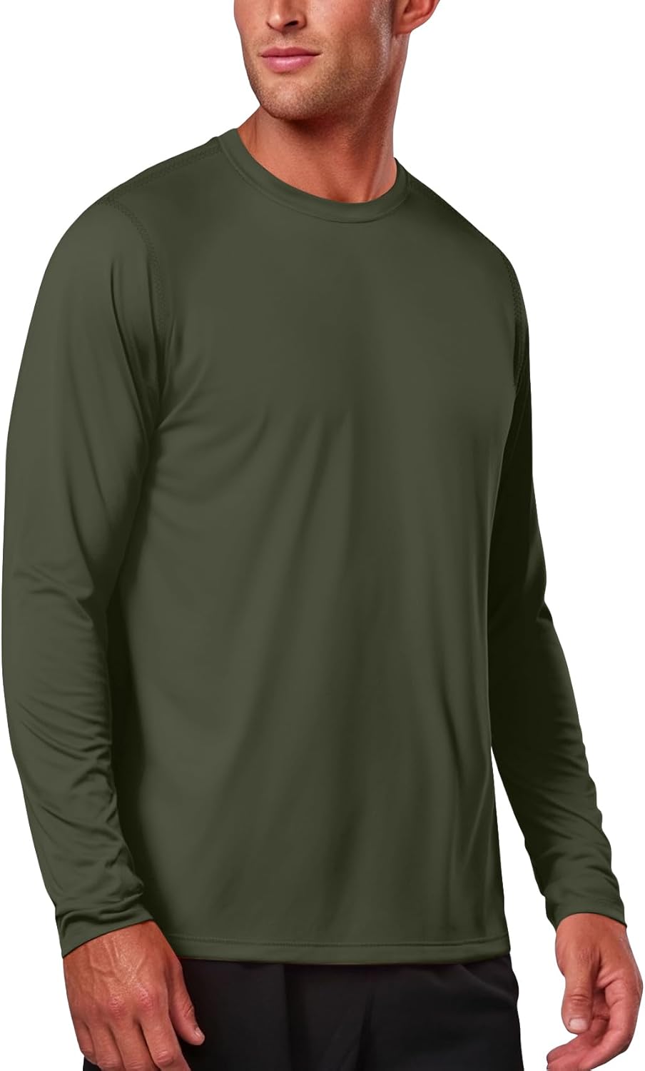 Zengjo Long Sleeve Athletic Shirt - Moisture Wicking Performance Tee for Men | UV Protection