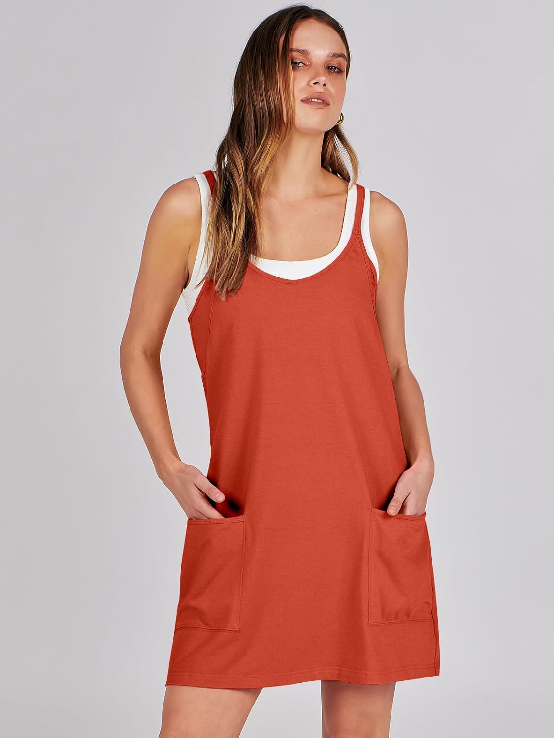 ANRABESS Athletic Dress - Summer Tennis Mini Romper with Built-In Shorts | Perfect for Travel & Workouts
