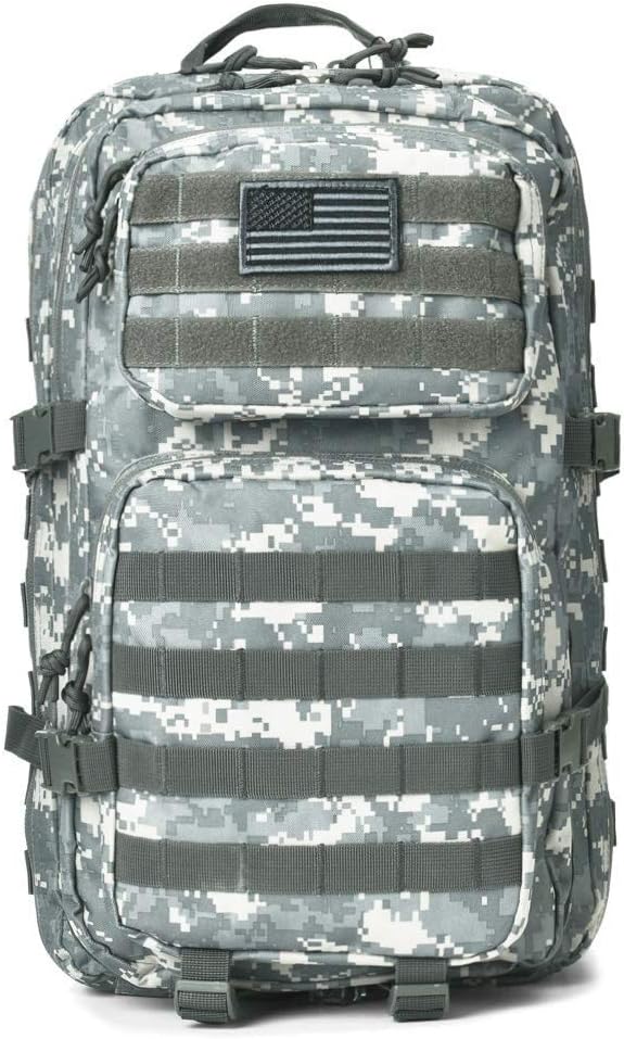 REEBOW GEAR Military Tactical Backpack - Large 3-Day Assault Pack | Molle Design in ACU Camo