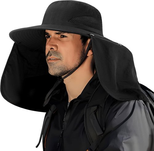 DOCVIT Fishing Hat - UV Waterproof Wide Brim Bucket Hat for Men & Women | UPF 50+ Sun Protection