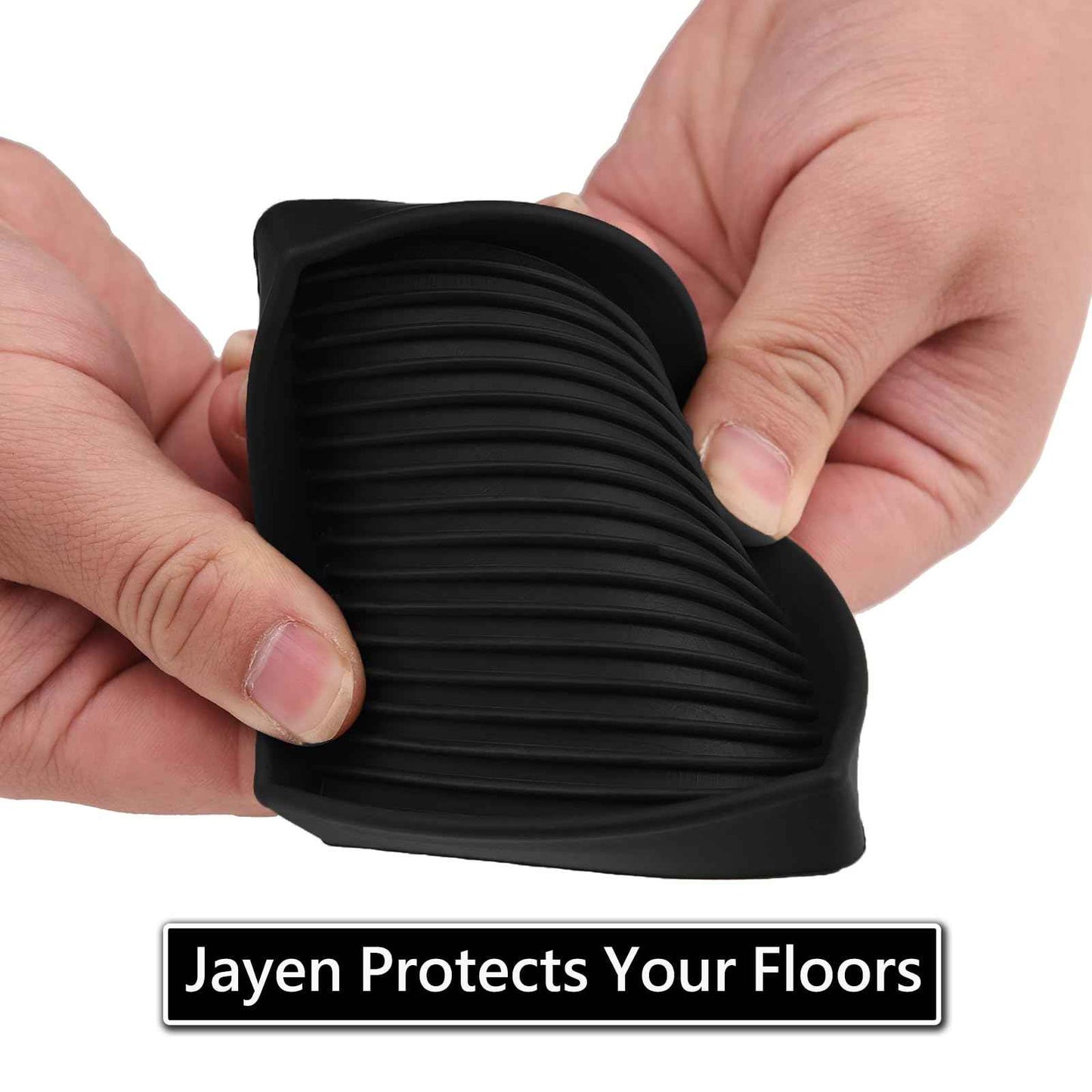 5x5 Square Rubber Furniture Caster Cups, Anti-Sliding Furniture Pads Bed Stopper Floor Protectors with Grip - Protect Any Flooring