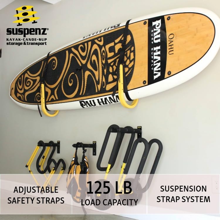 SUP Storage Rack with Safety Straps - Paddle Board & Surfboard Stand
