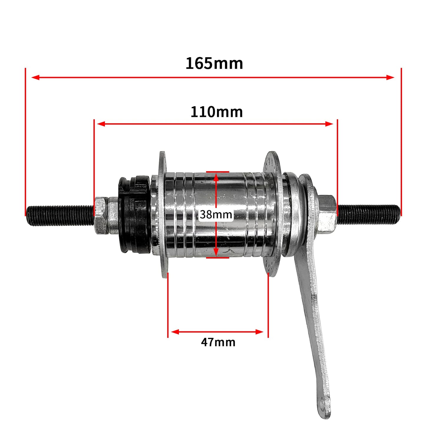 DONSP1986 Bicycle Coaster Brake Hub/Bike Brake Rear Hub 36 Hole Stainless Steel