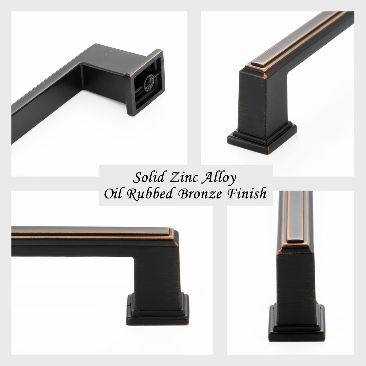 ASKANO 30 Pack 5 Inch Hole Centers, Oil Rubbed Bronze Cabinet Pulls Brushed Bronze Cabinet Handles Bronze Kitchen Hardware for Cabinets ZP2206 Drawer Bedroom Dresser Bathroom Vanity Cupboard Closet