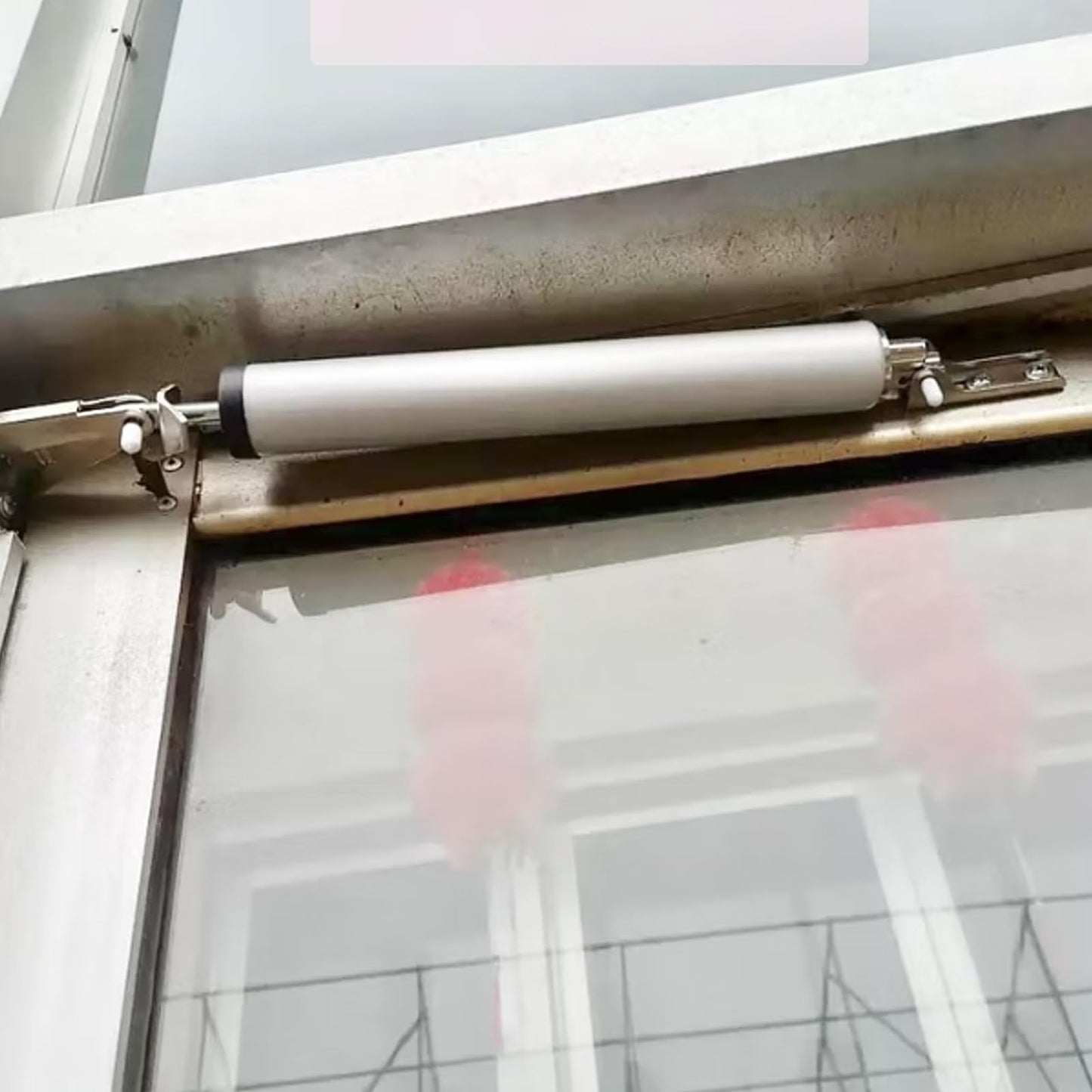 Pneumatic Screen and Storm Door Closer Kit, Heavy Screen Door Closers Closure forScreen Doors and Storm Doors Hardware Replacement, with Bracket & Parts(White)