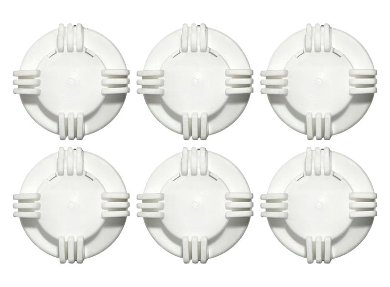 Stone River Golf Cart Battery Vent Caps - 1/4 Turn Bayonet Style (Color: White) Pack of 6