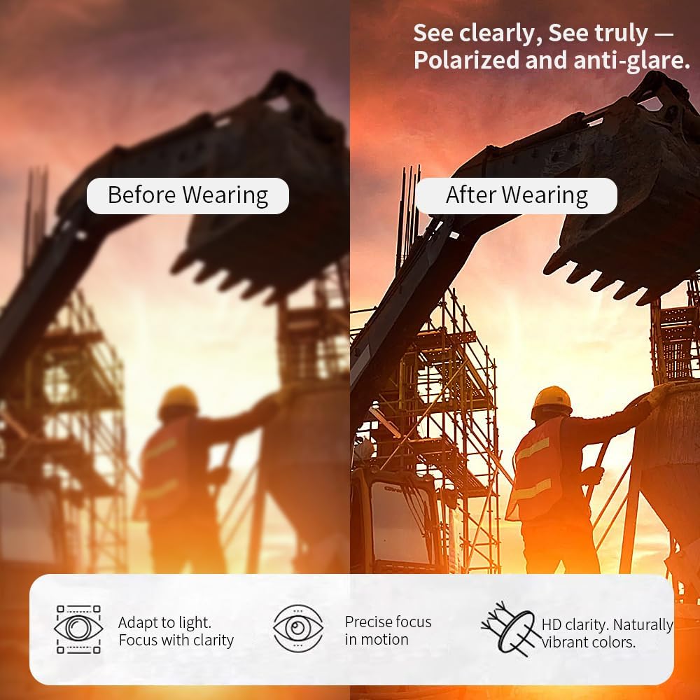 BEASVFE Z87 Polarized Safety Glasses Sunglasses Smoke Grey Lenses,Wrap Around Frame, Unisex Sunglasses for Men and Women (Smoke)