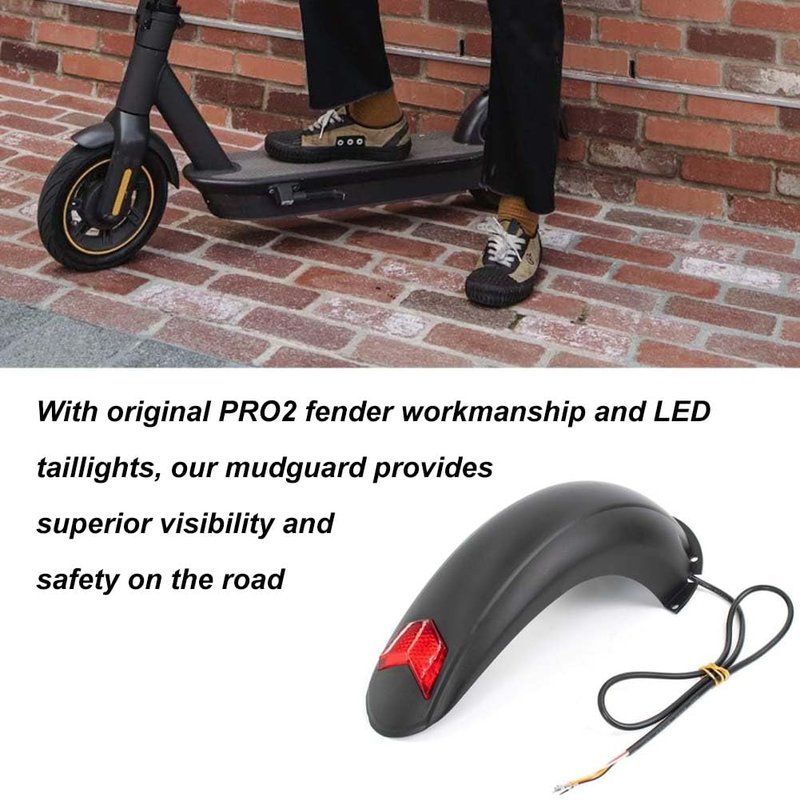 Ezweiji Rear Fender with Tail Light, 10-Inch Scooter Rear Fender Replacement Parts for M4 Electric Scooters