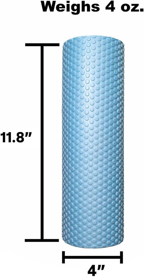 GolgiStim Medium Density Foam Massage Roller - Light Blue Trigger Point Tool for Deep Tissue Recovery | 11.8 Inch