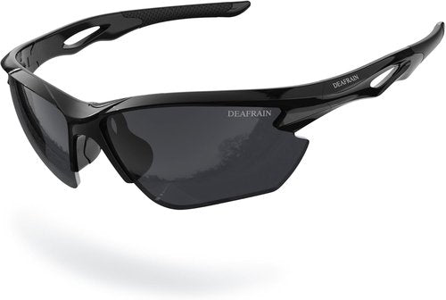 DEAFRAIN Polarized Sports Sunglasses - Unbreakable TR90 Frame with UV Protection for Cycling, Running, Fishing