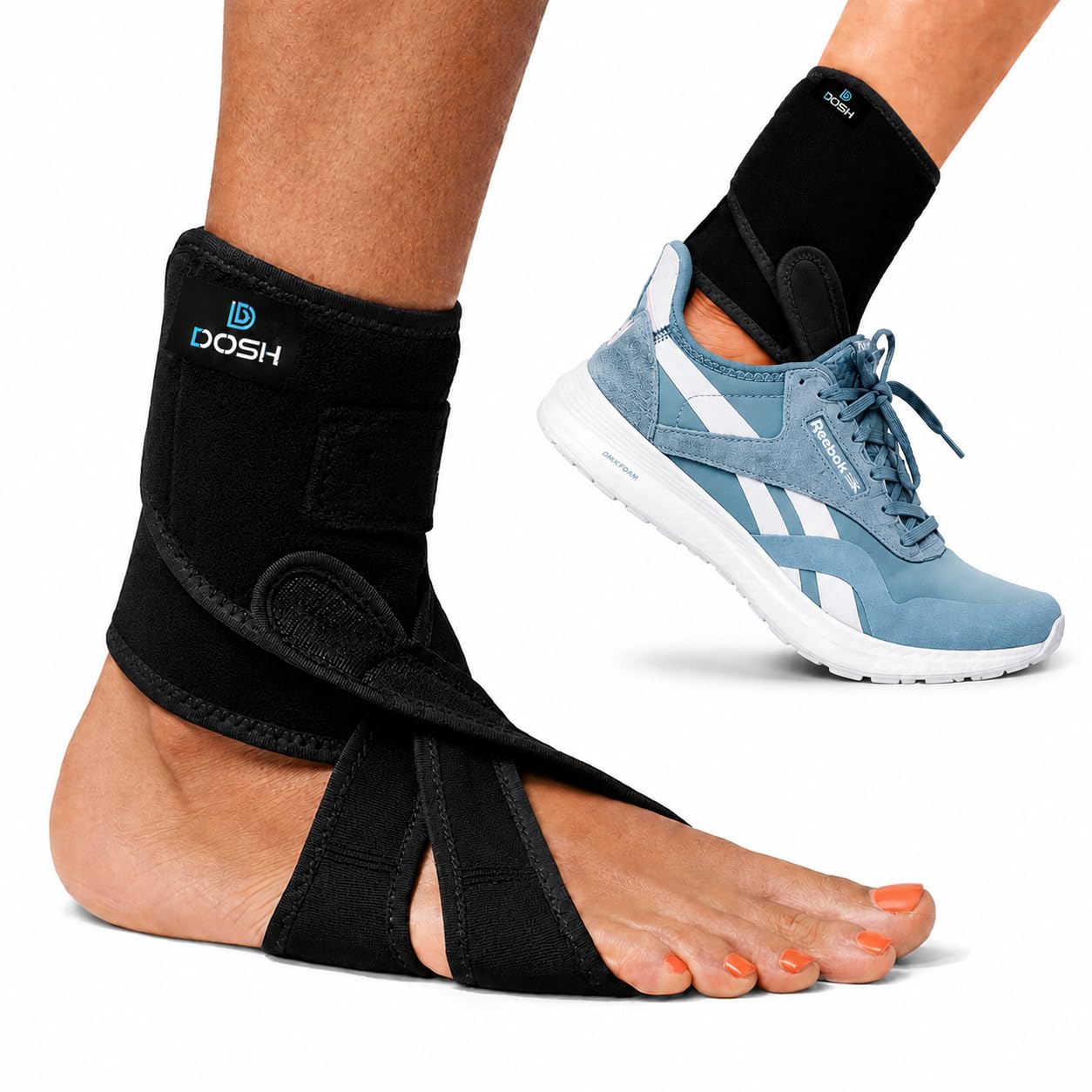 Dosh AFO Foot Drop Brace - Drop Foot Brace for Walking - AFO - Unisex (Right - One Size)