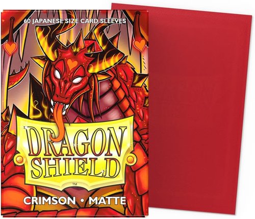 Dragon Shield | Matte Card Sleeves - 60 Count Premium TCG Protection | Compatible with Yu-Gi-Oh, Naruto, Cardfight & Vanguard | Crimson