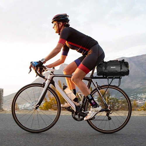 20L Waterproof Duffel Bag Multifunctional Cycle Rear Seat Trunk Bag Bike Rack Pannier Bag Camping Boating Kayaking Traveling Beach
