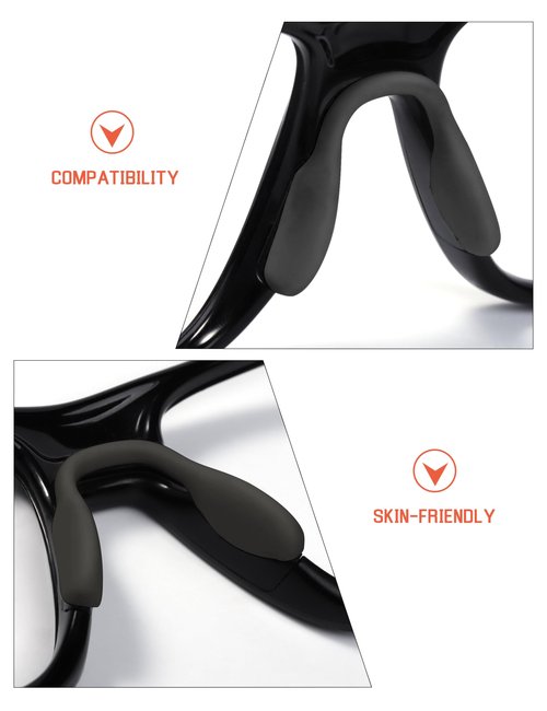 Bwake Standard Fit Replacement Nose Pieces Pads for Oakley Split Time Sunglasses OO4129 - Black