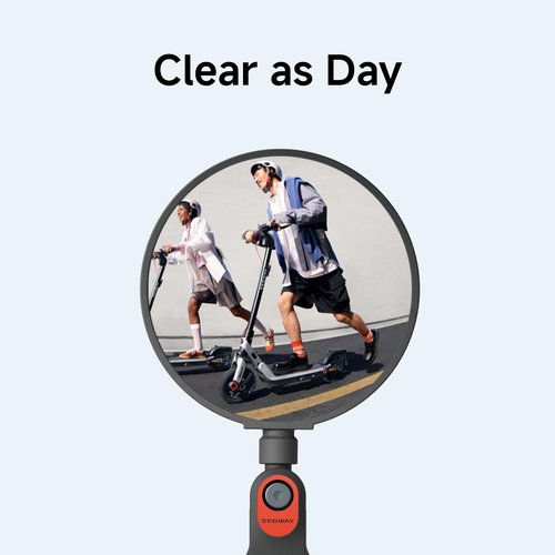 Segway Electric Scooter Rear-view Mirror - Universal Fit for All Segway Scooters (Except Air T15), 2-Pack, Black, Adjustable Wide-Angle Vision, Easy Installation