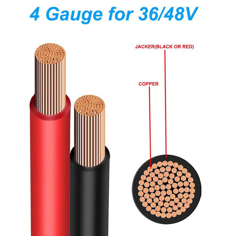 Bleigeeh 𝐔𝐩𝐠𝐫𝐚𝐝𝐞𝐝 7 Pack Golf Cart Battery Cables Compatible with EZGO TXT 36V and 48V 1994-UP 4 Gauge AC/DC Wiring Kit, Ultra Long,Flexible and Durability Golf Cart Battery Cables Set