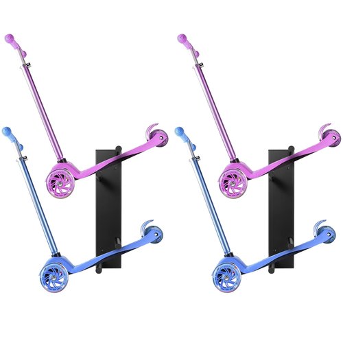 JASIFIO Scooter Wall Mount Scooter - Storage Rack for Garage 2pcs Scooter Hanger Scooter Holder for Adult Scooter/Toddler Scooter/Kids Scooter/Trick Scooter