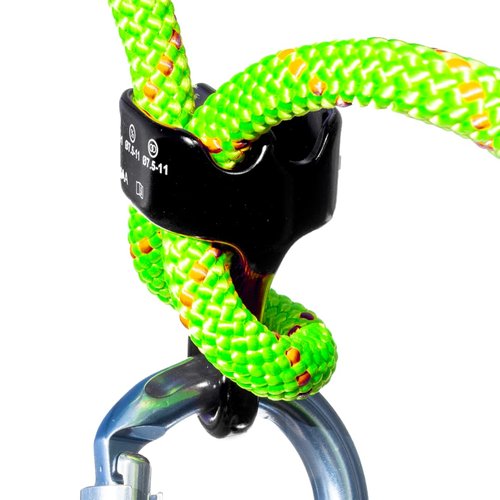 Omega Pacific SBGFG Belay/Rappel Device – Adjustable Friction Belay Tool with Rigid Stem, U-Groove Channel, and Stem Wrap – Hot Forged Aluminum for Versatile Rope Handling
