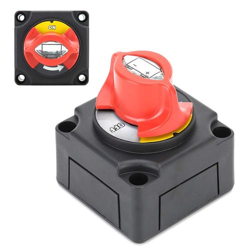 Battery Switch - Skiennix 1000A Heavy-Duty 12V/24V Disconnect Switch | Durable Plastic & Copper Terminals
