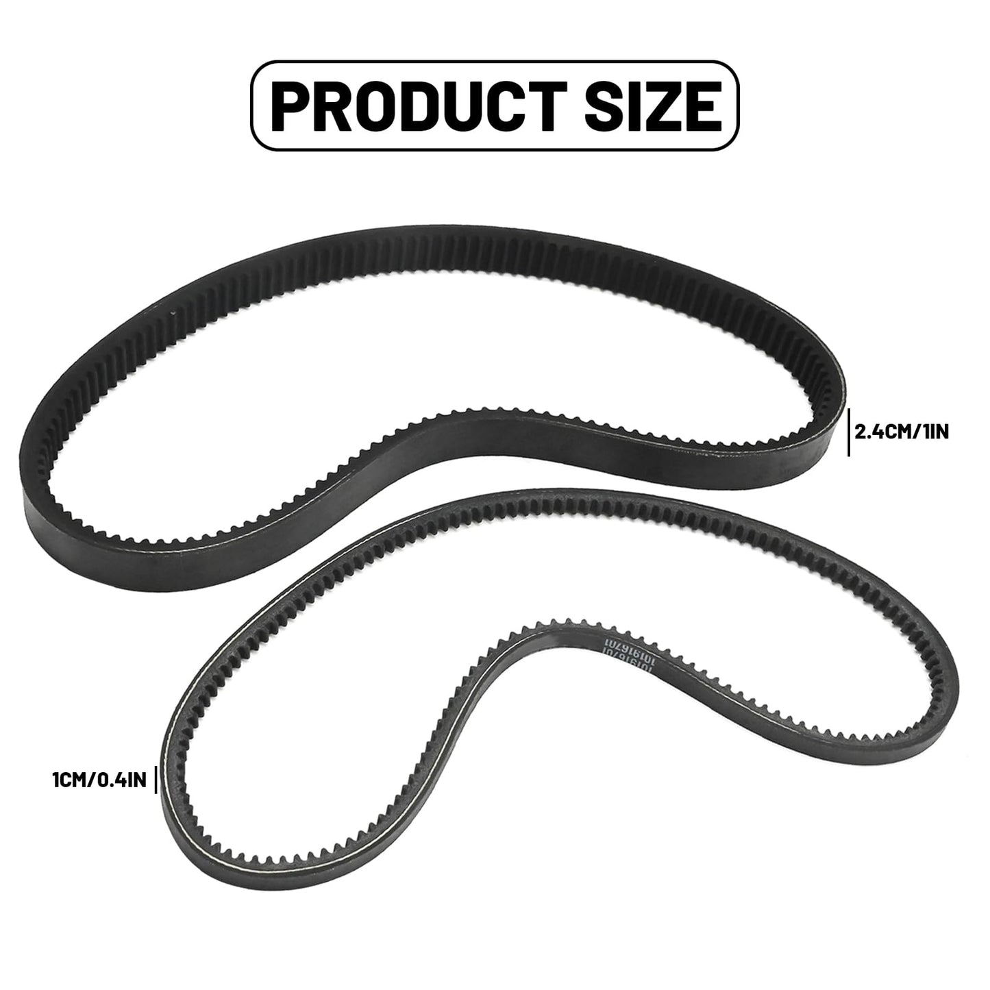 Saihisday 2Pcs 101916701 Clutch Drive Belt and Starter Generator Belt Kit, Replacement for Club Car DS 1997-up Precedent Gas Golf Cart 2004-up, Replaces 1016203