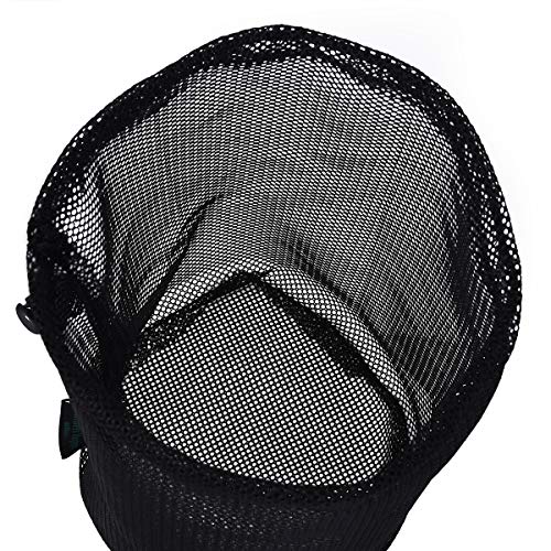 5pcs Nylon Mesh Drawstring Bags for Sports Equipment - Black L