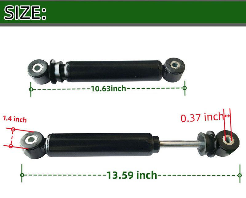 2PCS Golf Cart Rear Shock Absorbers for EZGO RXV Gas Electric Models (2008+) Replace#603637 & 611724