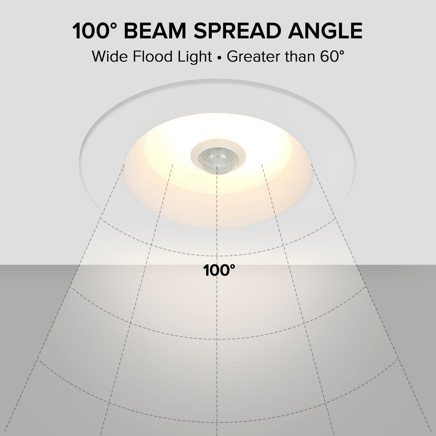 Maxxima 4 in. Retrofit LED PIR Motion Sensor Downlight - 1000 Lumens, 9 Watts, 5 CCT 2700K/3000K/3500K/4000K/5000K, Energy Efficient Indoor Ceiling Lighting Fixture