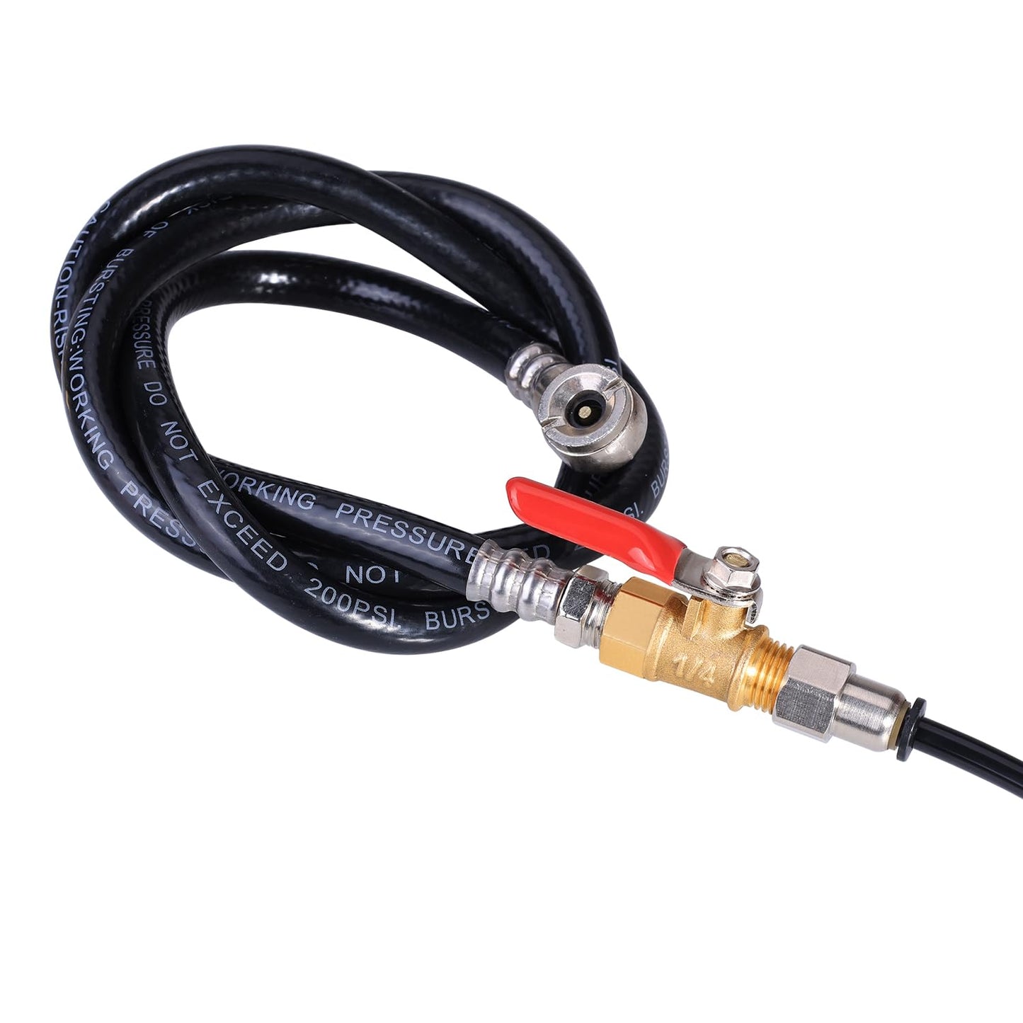 YELUN 1/4 Inch Valve Npt Air Compressor Brass Heavy Duty Valve Male and Female Shut off Switch 1/4 NPT Thread Pipe Fitting (Male x Female 3PCS)