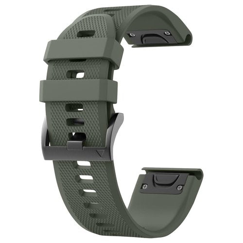 Waterproof Bands Compatible with Garmin Fenix 5 / Fenix 6 / Fenix 7 Watch Band, 22mm Soft Sports Replacement Wristbands for Fenix 8 Fenix E 47mm/Fenix 5 Plus/Fenix 6 Pro/Fenix 7 Pro (Green)