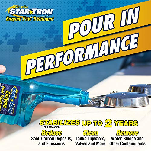 Star Tron Enzyme Diesel Fuel Treatment 8 Oz - Treats 252 Gallons, Water Disperser & Fuel Stabilizer