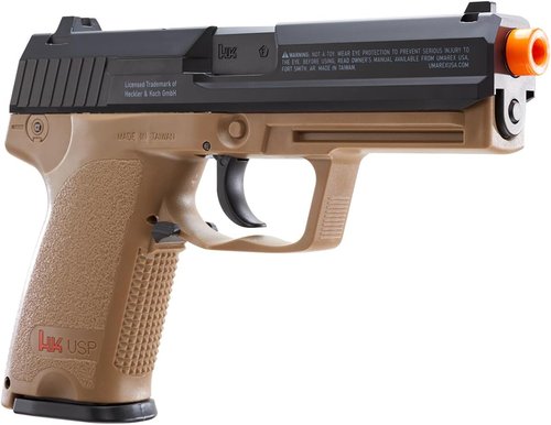 Heckler & Koch USP CO2 Airsoft Gun - 6mm BB Pistol with Standard Action | Dark Earth Brown
