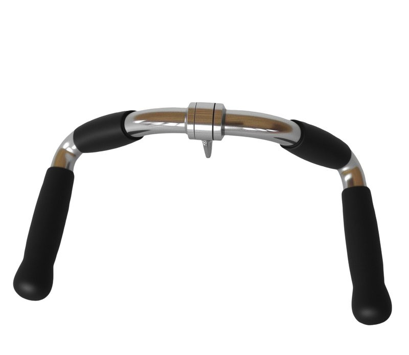 qibylift Barbell Cable Attachment For Cable Machines,Lat Pull Down Cable Machine Attachments,Tricep Press Down Bar,Revolving Straight Curl Pulldown Bar with Rotating & Rubber Handle Grips(M)