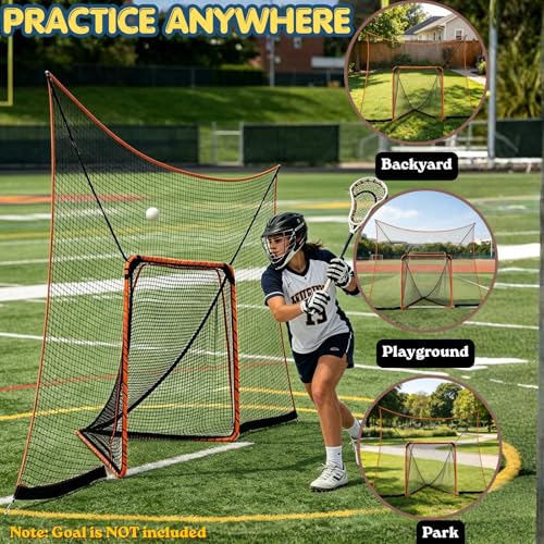 Lacrosse Backstop Net 14x10 FT - Extra Large Tear-Resistant Design