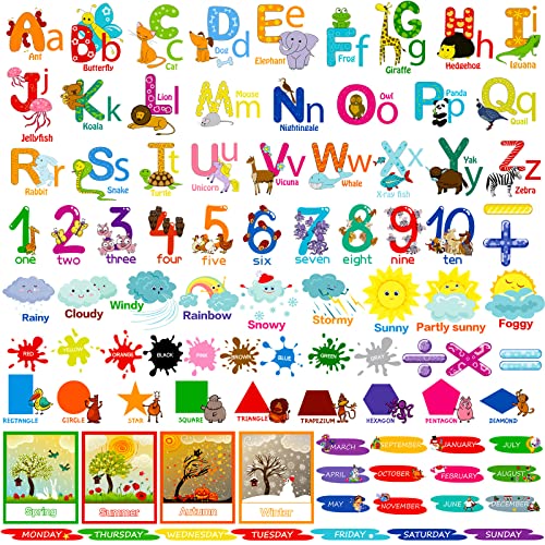 Animal Alphabet Wall Decals - 9 Educational Learning Stickers